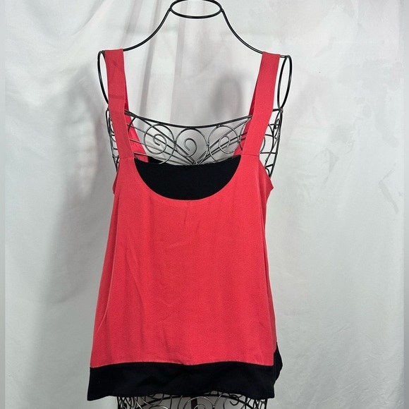Marc by Marc Jacobs pink and black 100% silk flowy blouse size 8 - Picture 6 of 9